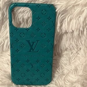 iPhone 14plus  Louis Vuitton Greenish/ Blue cell 
Phone case designer inspired